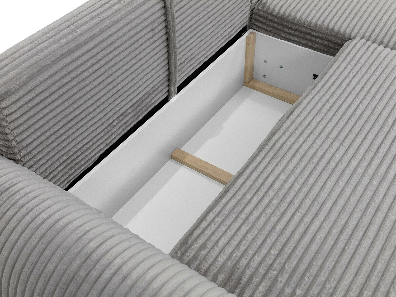 Sofá de canto TrendyNest 103, Castanho claro, Funcionalidade de dormir