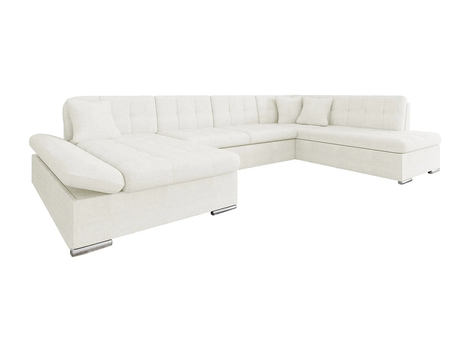 Sofá rinconero Comfivo 150, De color marrón claro, Función de descanso, Almacenaje, 345cm