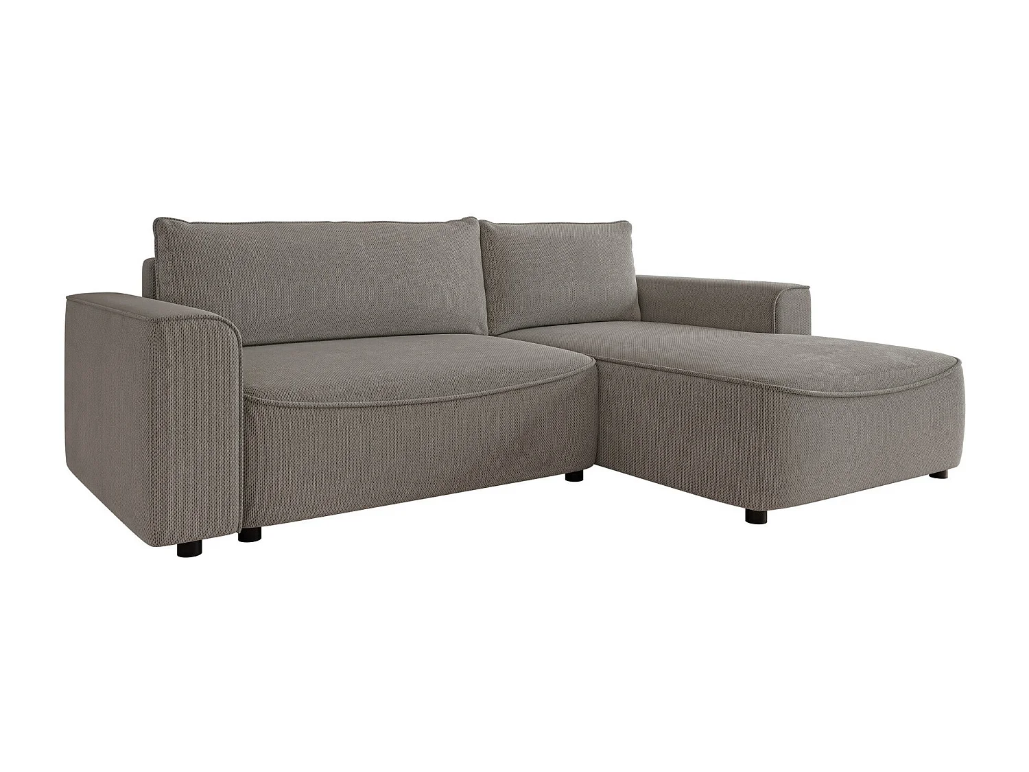 Sofá rinconero TrendyNest 105, De color marrón claro, Función de descanso, Almacenaje,