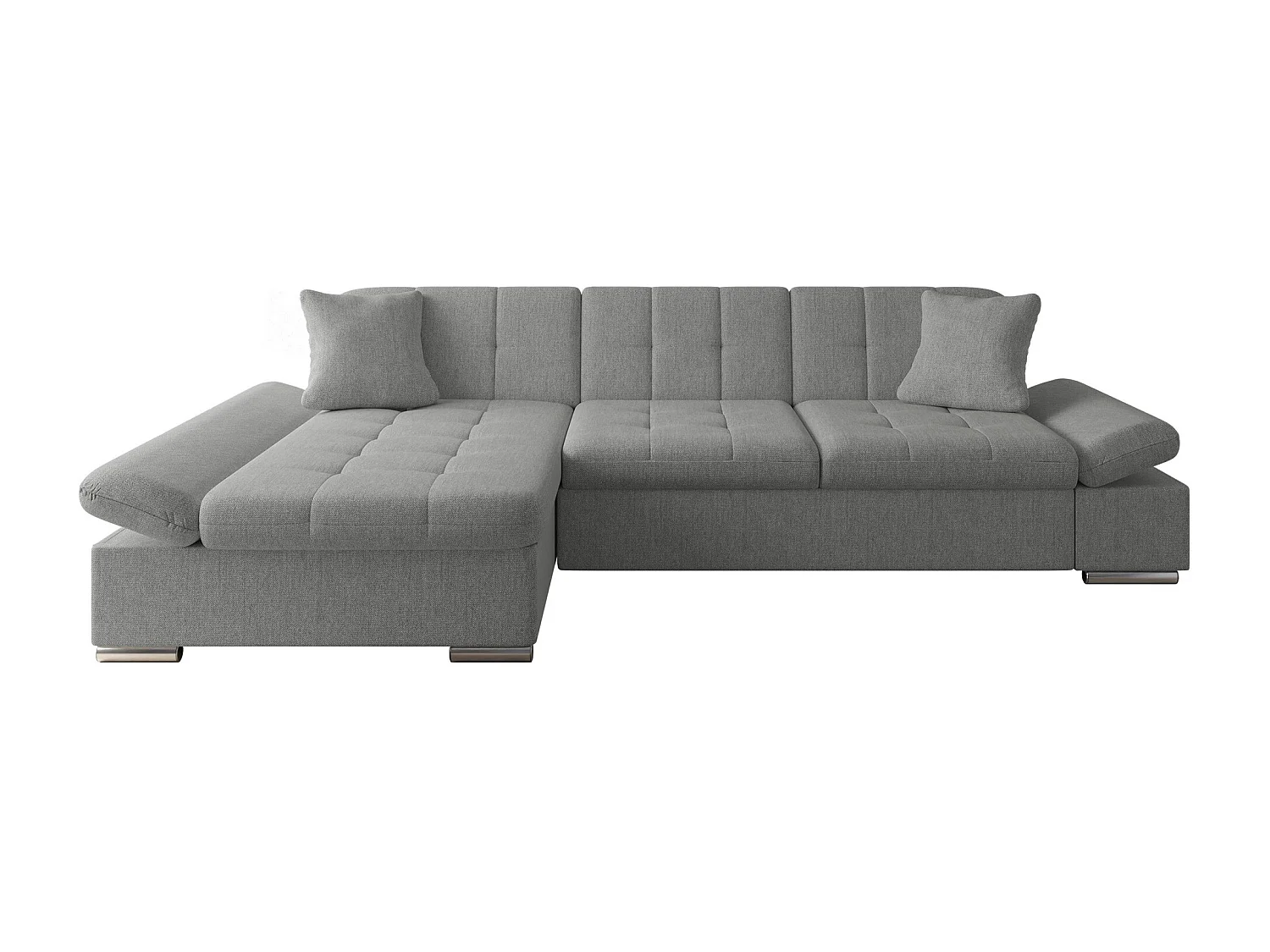Divano angolare Comfivo Sanitas I, Grigio chiaro, Con, 278x161x76cm