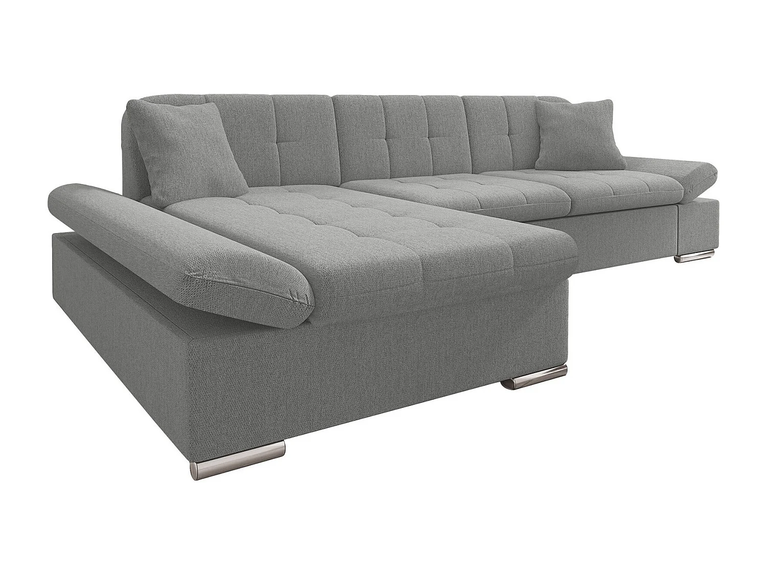 Divano angolare Comfivo Sanitas I, Grigio chiaro, Con, 278x161x76cm