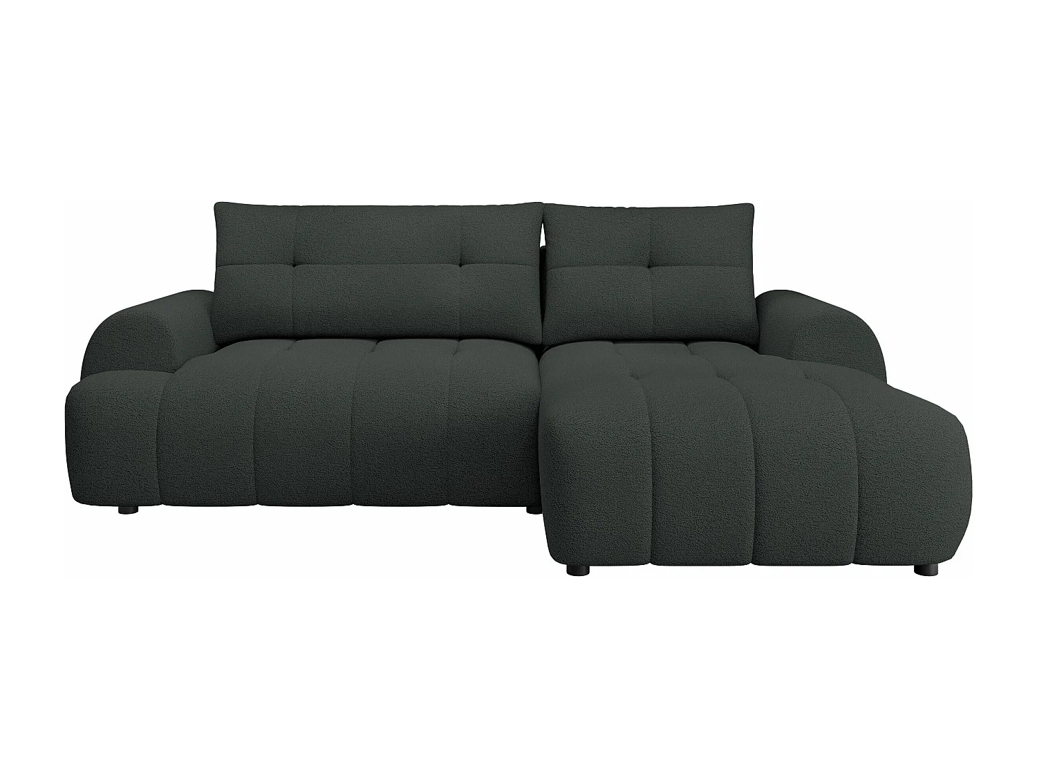 Sofá de canto TrendyNest 104, Cinzento, Funcionalidade de dormir