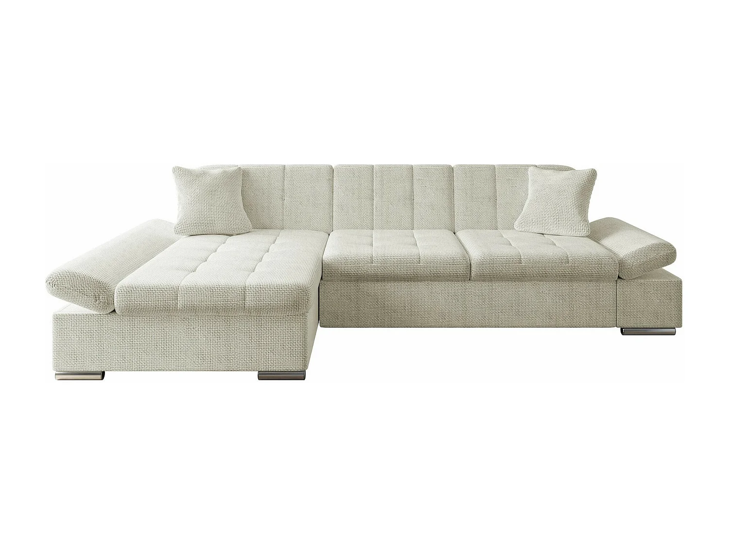 Sofá rinconero Comfivo 219, De color marrón claro, 278x161x76cm