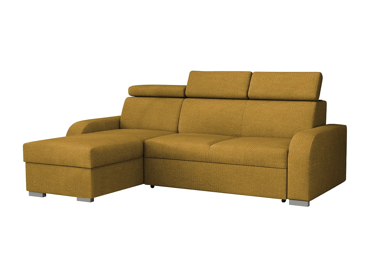Canapé d'angle Etrcala 100, Jaune, Disponible, 235x170x85cm