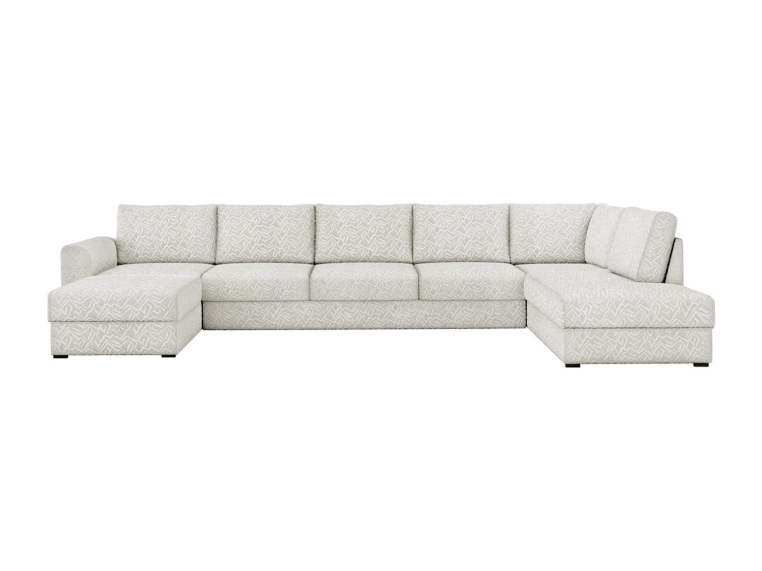 Sofá rinconero Comfivo 262, De color marrón claro, Función de descanso, Almacenaje, 370cm