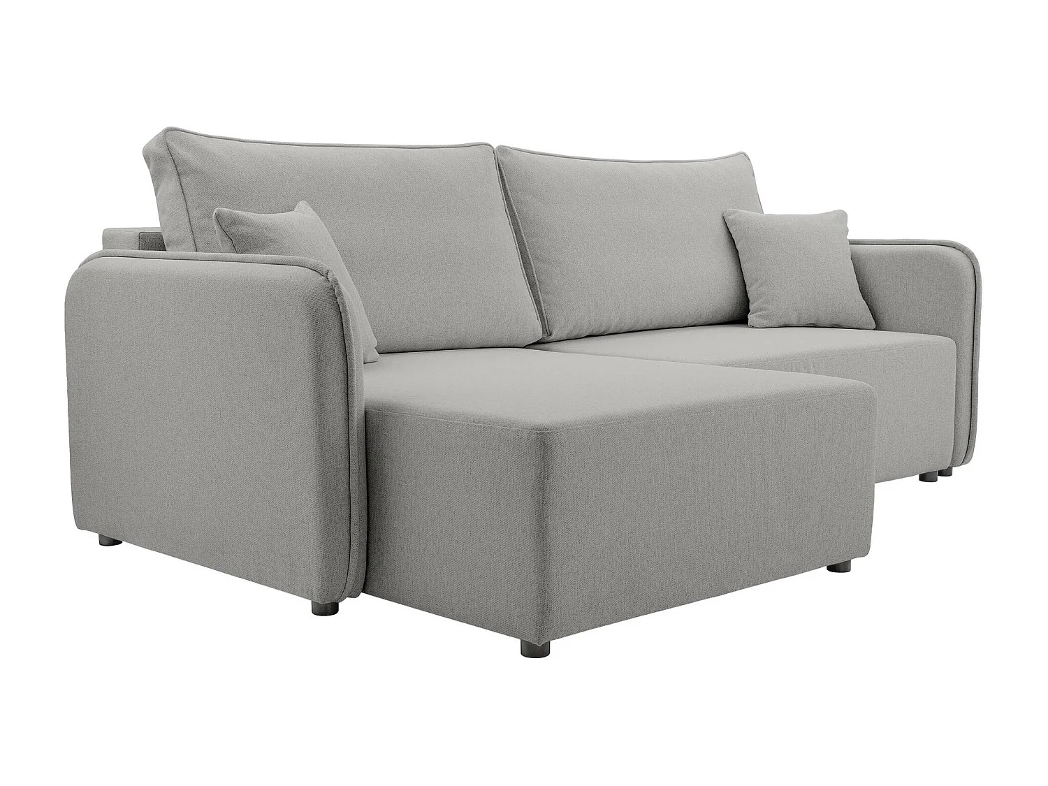 Sofá rinconero TrendyNest 111, Gris, Función de descanso, Almacenaje, 227x147x93cm