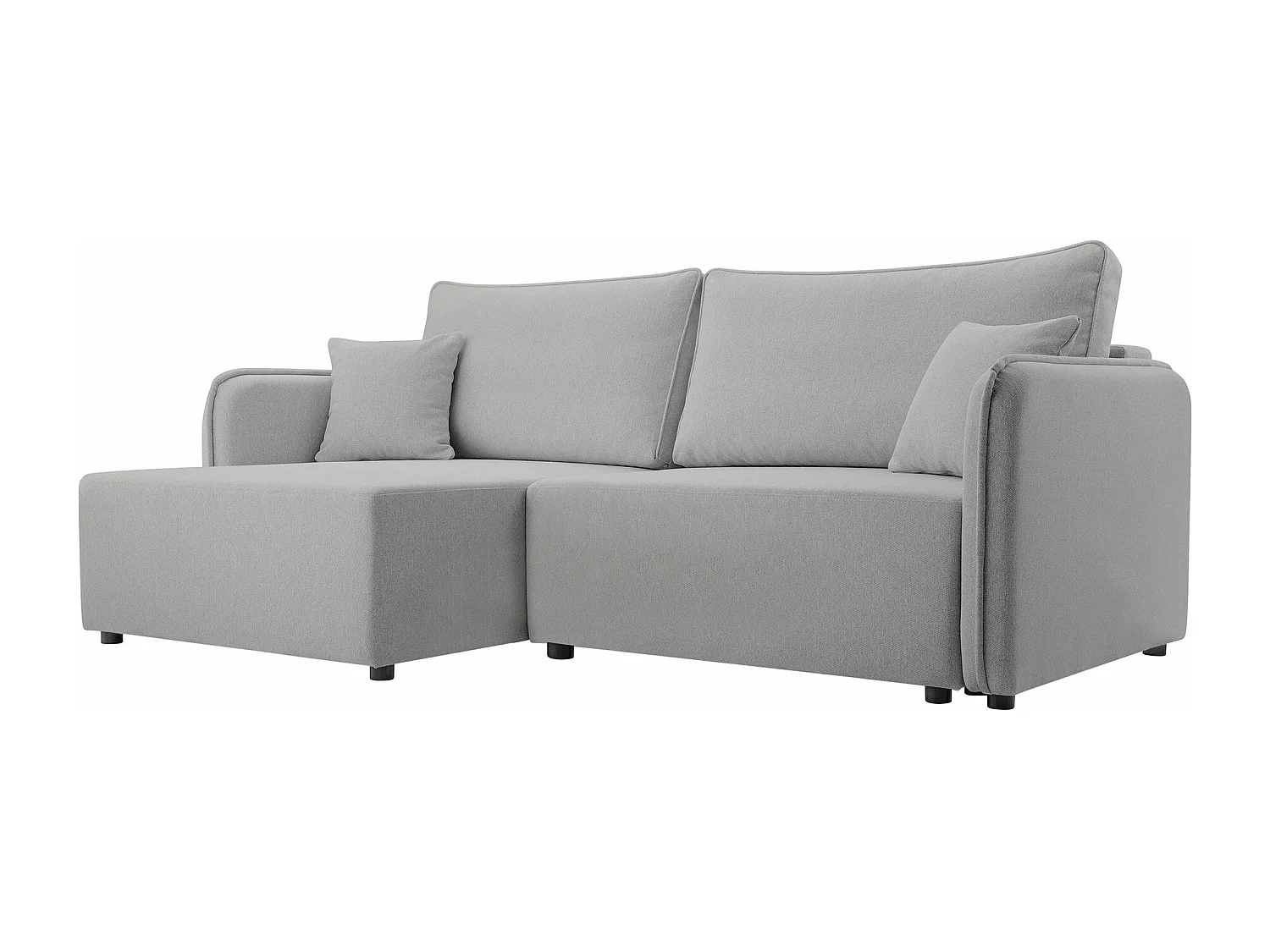 Sofá rinconero TrendyNest 111, Gris, Función de descanso, Almacenaje, 227x147x93cm