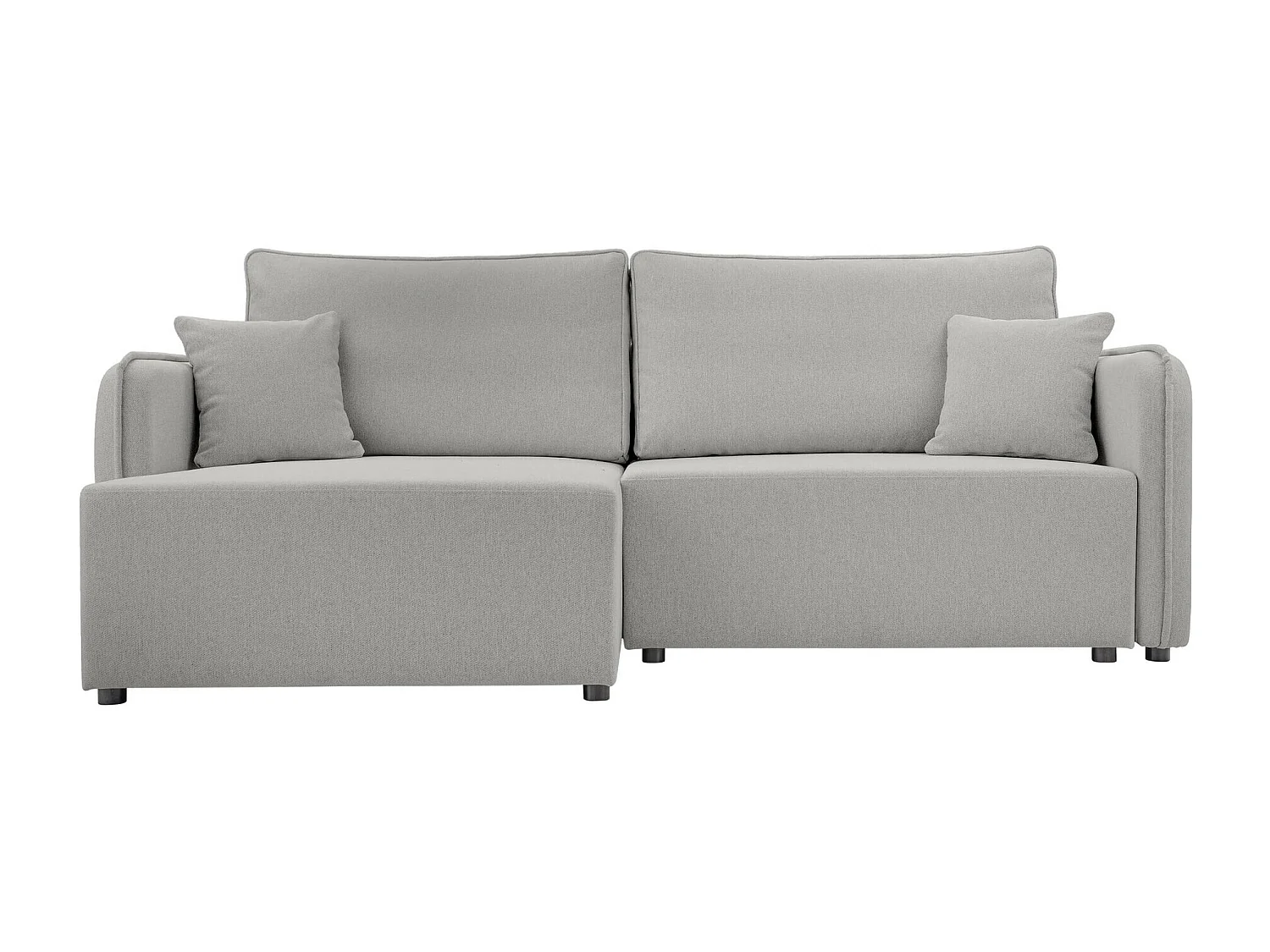 Sofá rinconero TrendyNest 111, Gris, Función de descanso, Almacenaje, 227x147x93cm