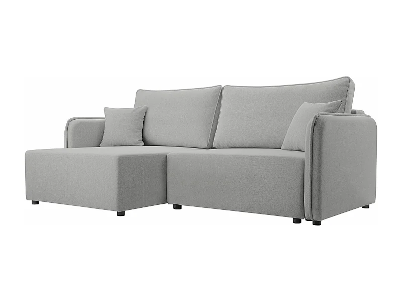 Sofá rinconero TrendyNest 111, Gris, Función de descanso, Almacenaje, 227x147x93cm