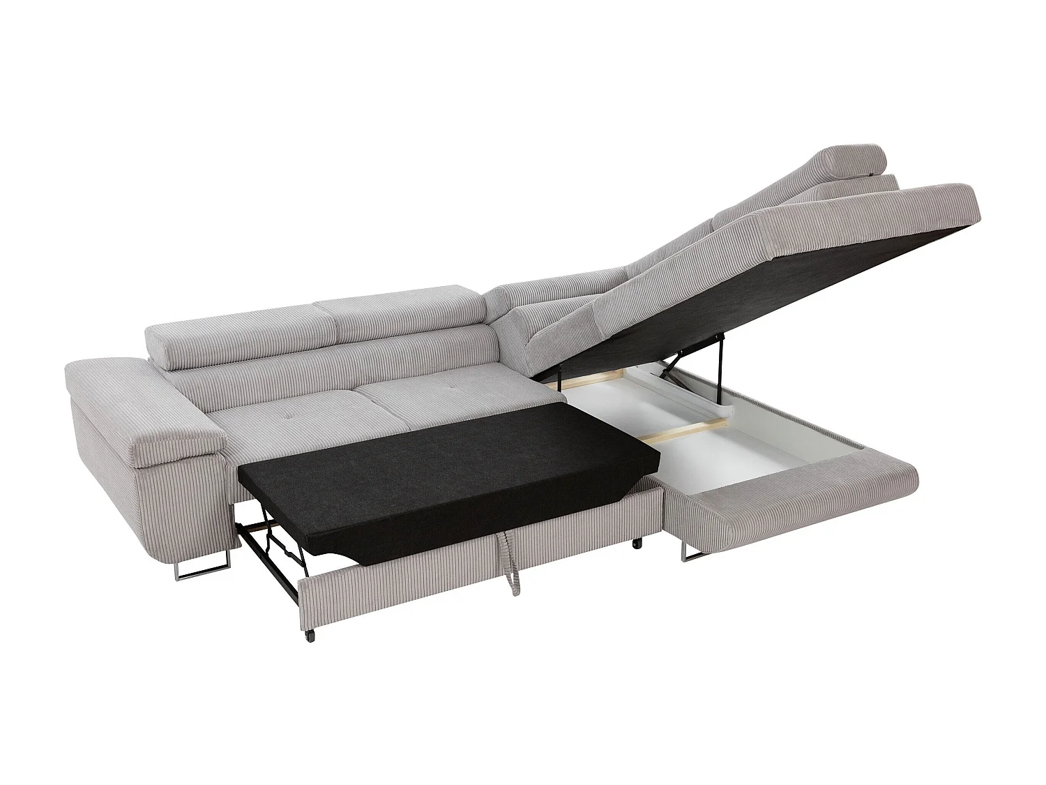 Canapé d'angle Comfivo Vinetum, Blanc, Disponible, 274x203x70cm