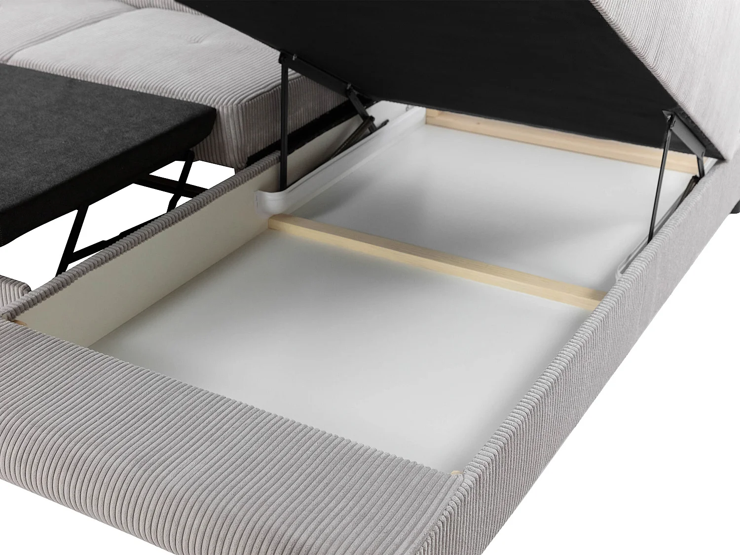 Canapé d'angle Comfivo Vinetum, Blanc, Disponible, 274x203x70cm