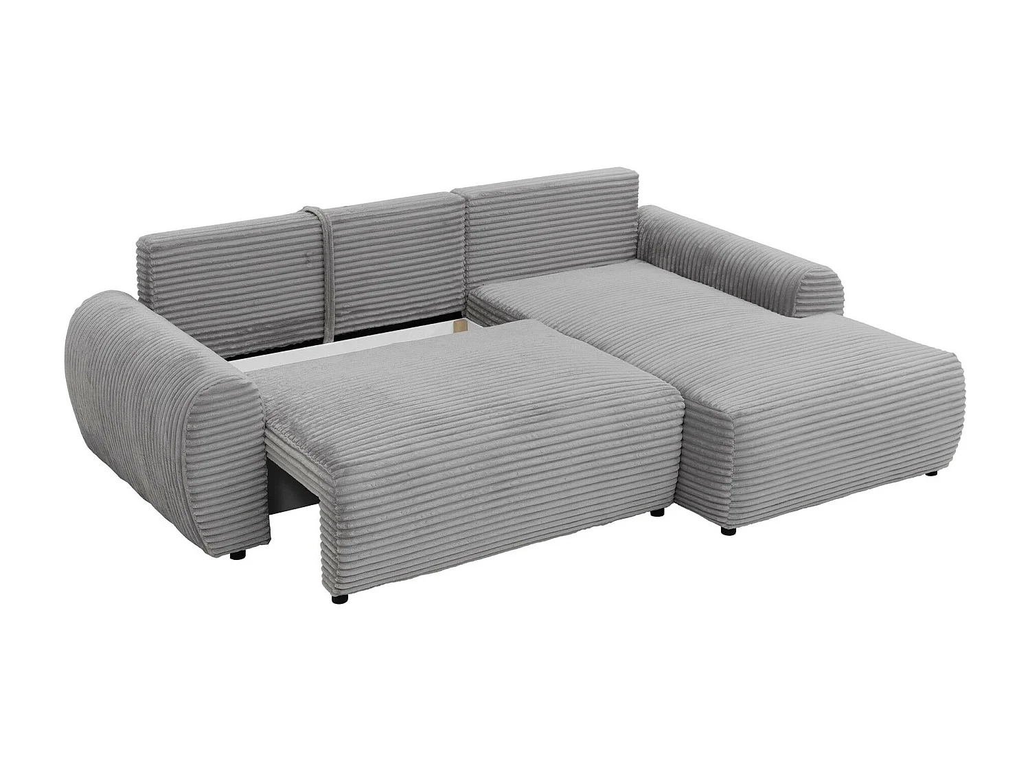 Canapé d'angle TrendyNest Strigina, Brun clair, Disponible, 267x177x93cm