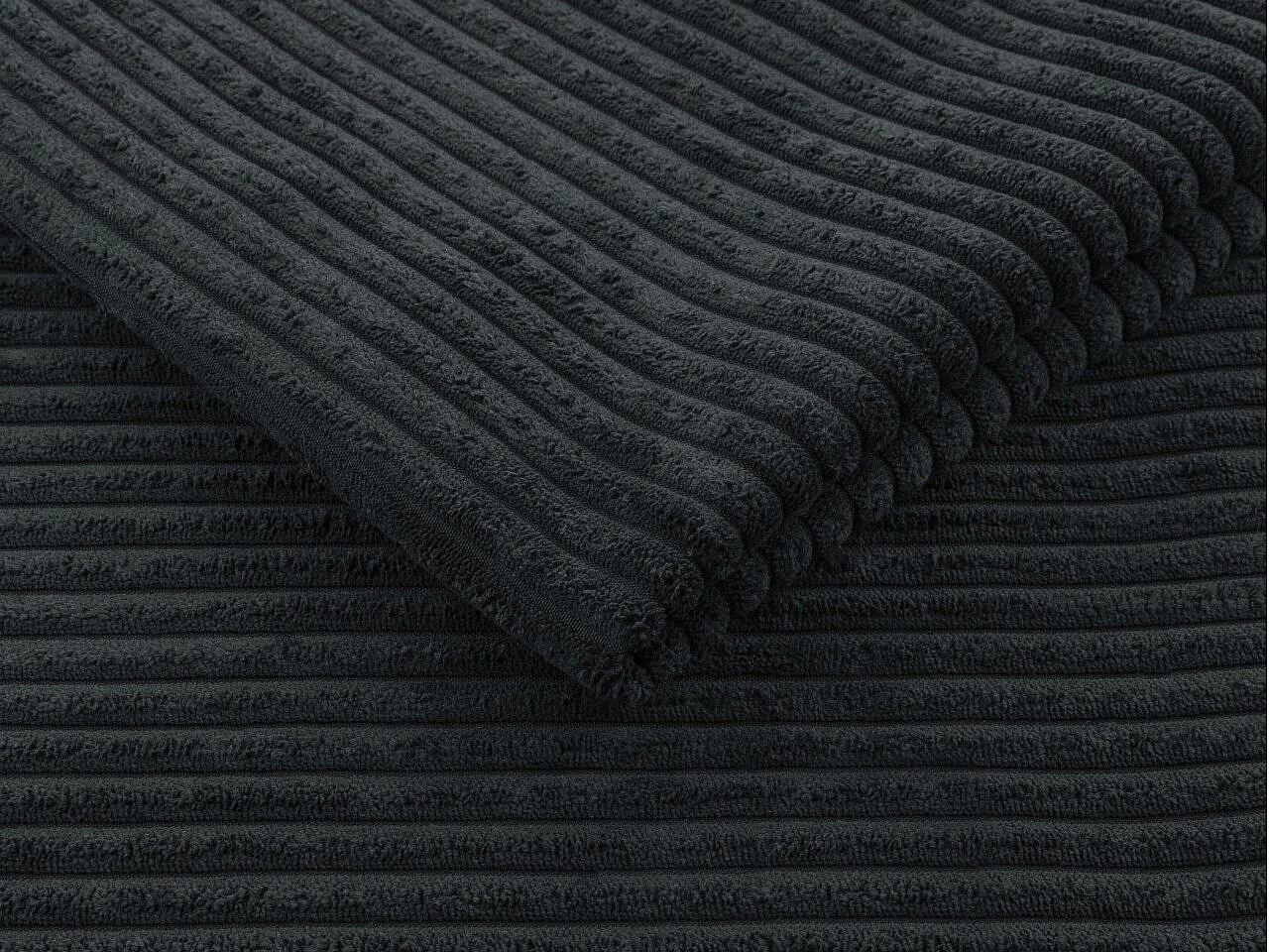 Canapé d'angle Comfivo Melissa II, Noir, Disponible, 304x140x80cm