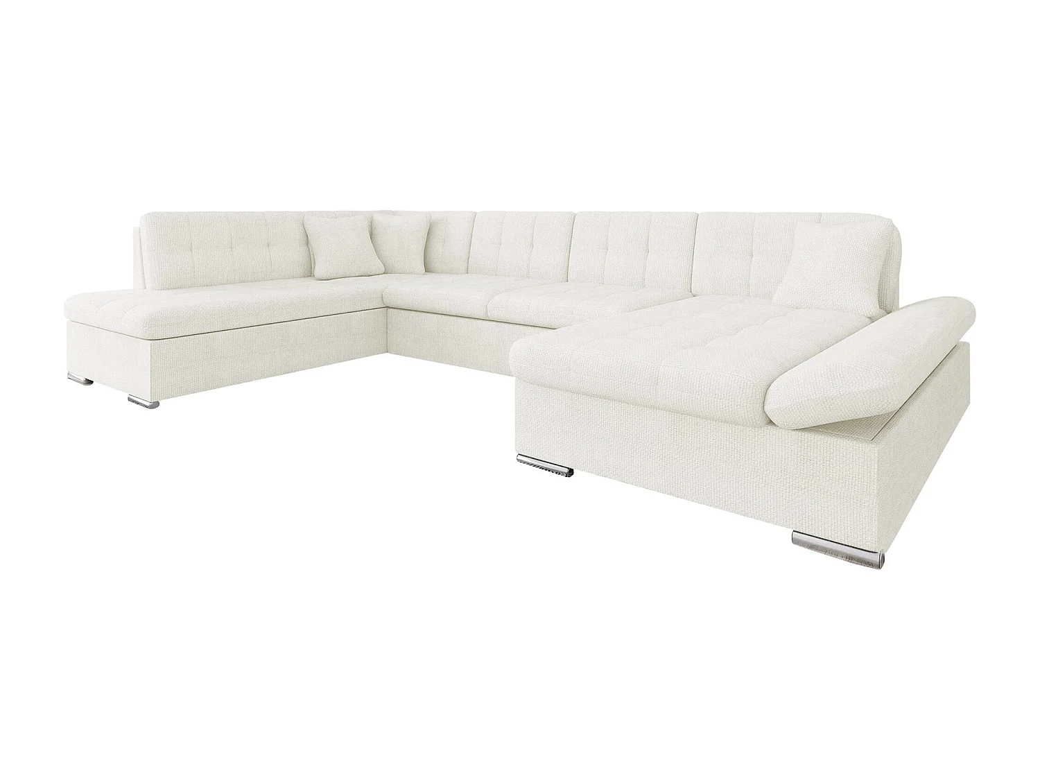 Sofá rinconero Comfivo 150, De color marrón claro, Función de descanso, Almacenaje, 345cm