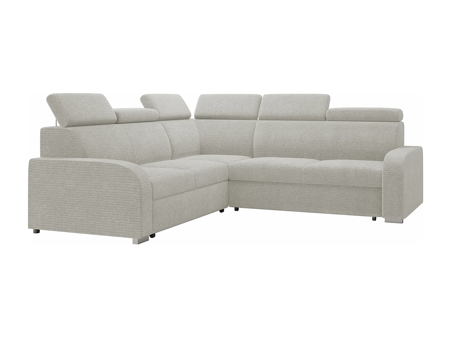 Sofá rinconero Ovos I, Gris claro, Función de descanso, Almacenaje, 250x250x100cm