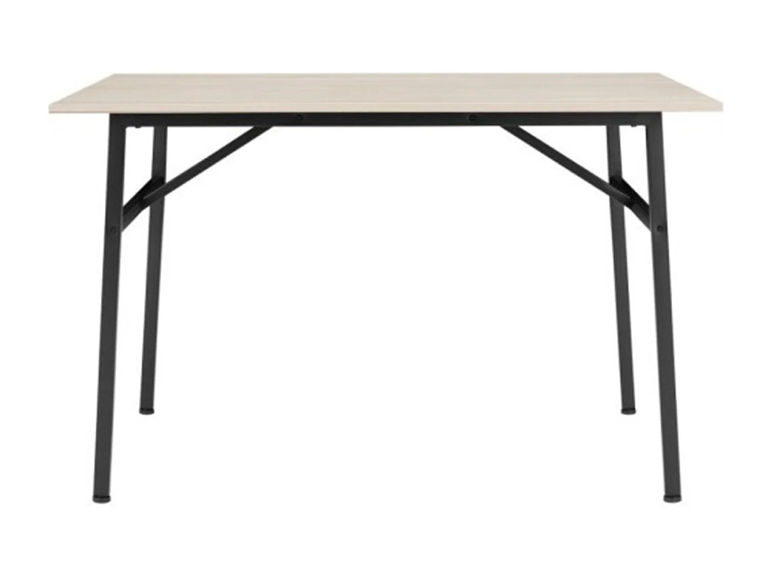 Mesa de cocina de 102x75x76 cm con sobre de melamina y patas metálicas en negro Asturia