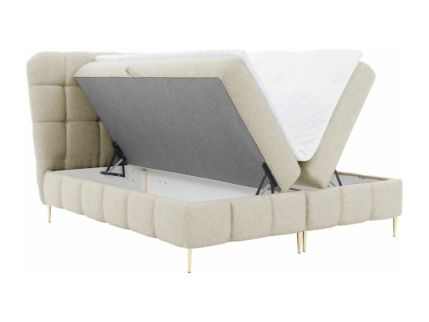 Cama continental Baltimore 195, Continental, Doble, Rosa, 180x200, Tapiz, Somieres, 204cm