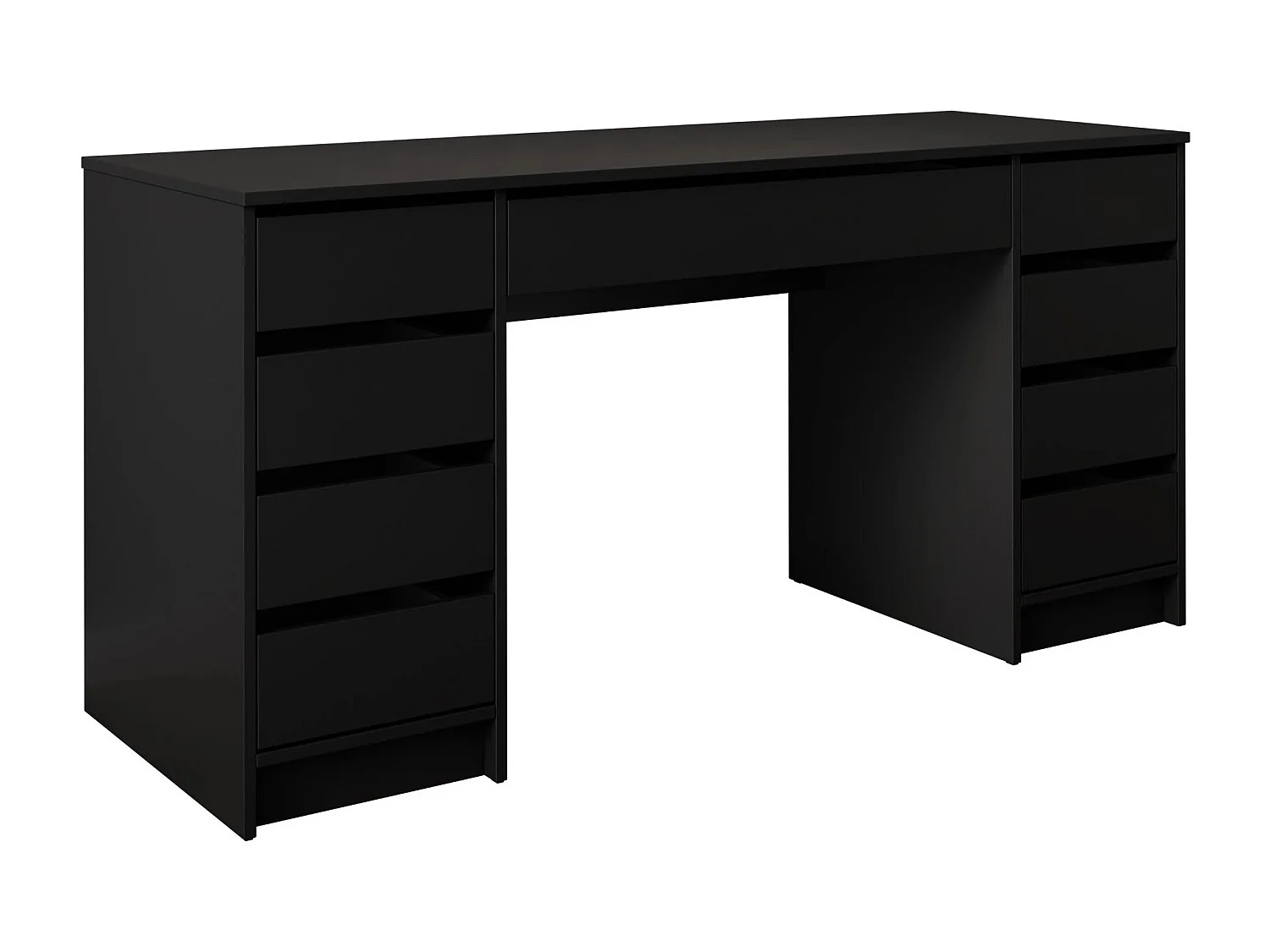 Mesa de oficina Comfivo Terros II, Con cajones, 76x154x55cm, Negro