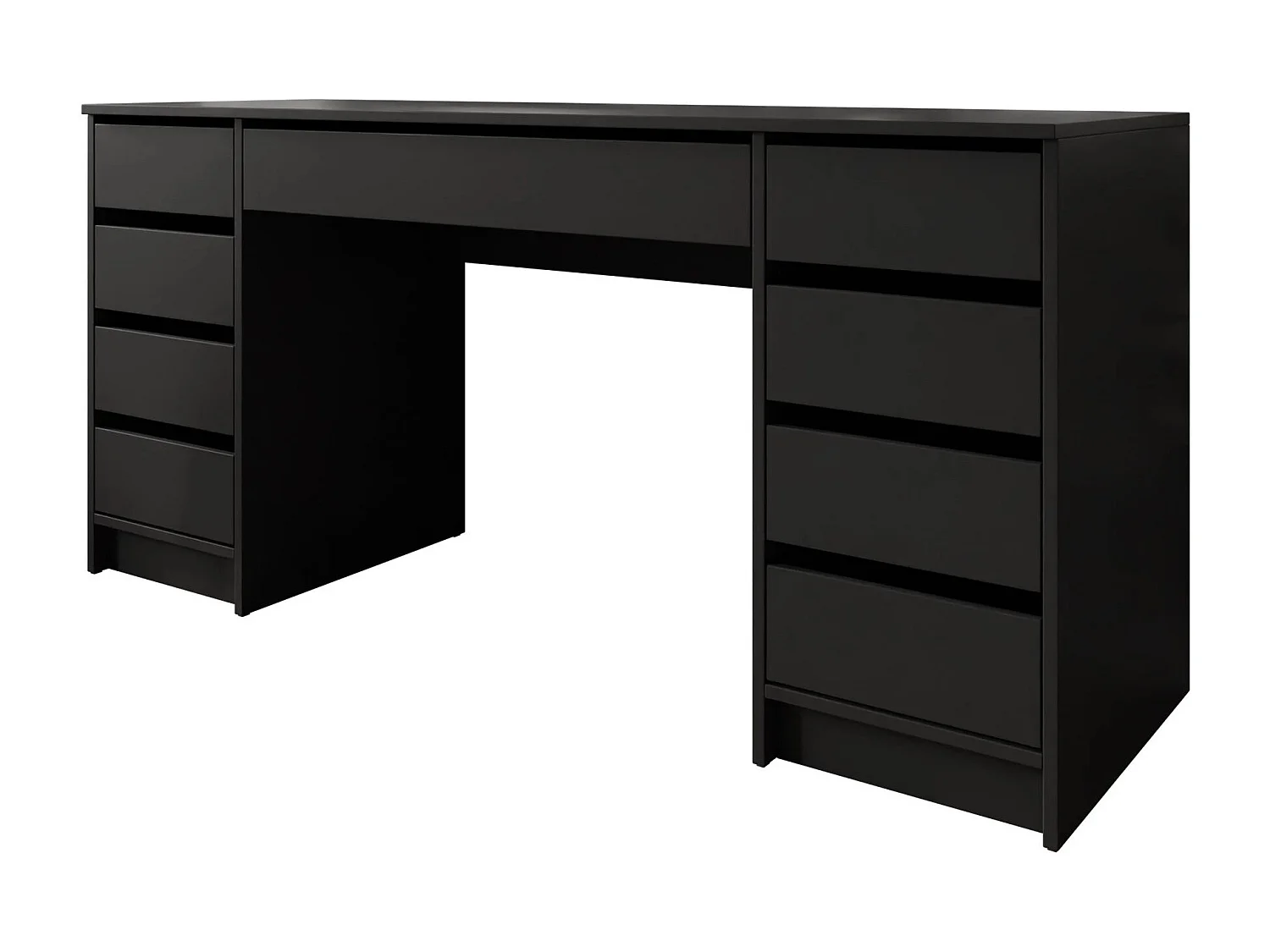 Mesa de oficina Comfivo Terros II, Con cajones, 76x154x55cm, Negro