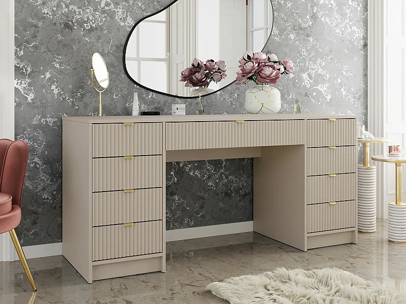 Bureau Comfivo Larmire 110, Avec tiroirs, 76x154x55cm, Beige