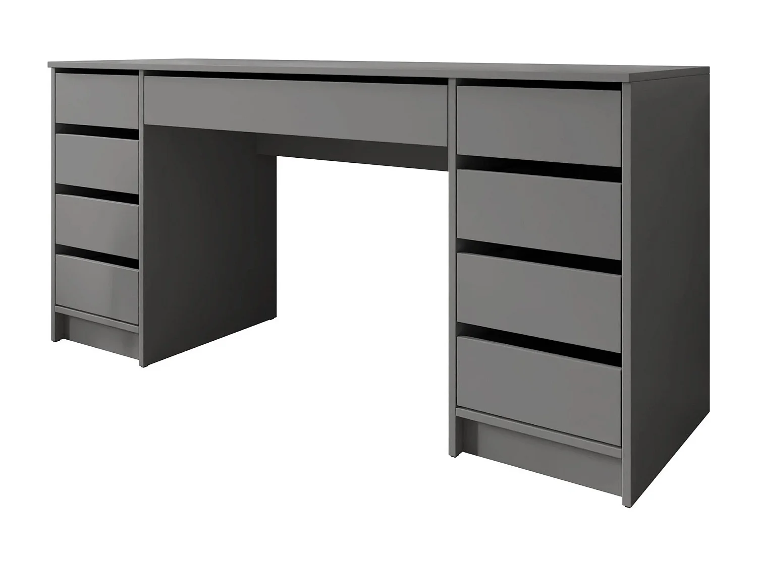 Mesa de oficina Comfivo Terros II, Con cajones, 76x154x55cm, Antracita