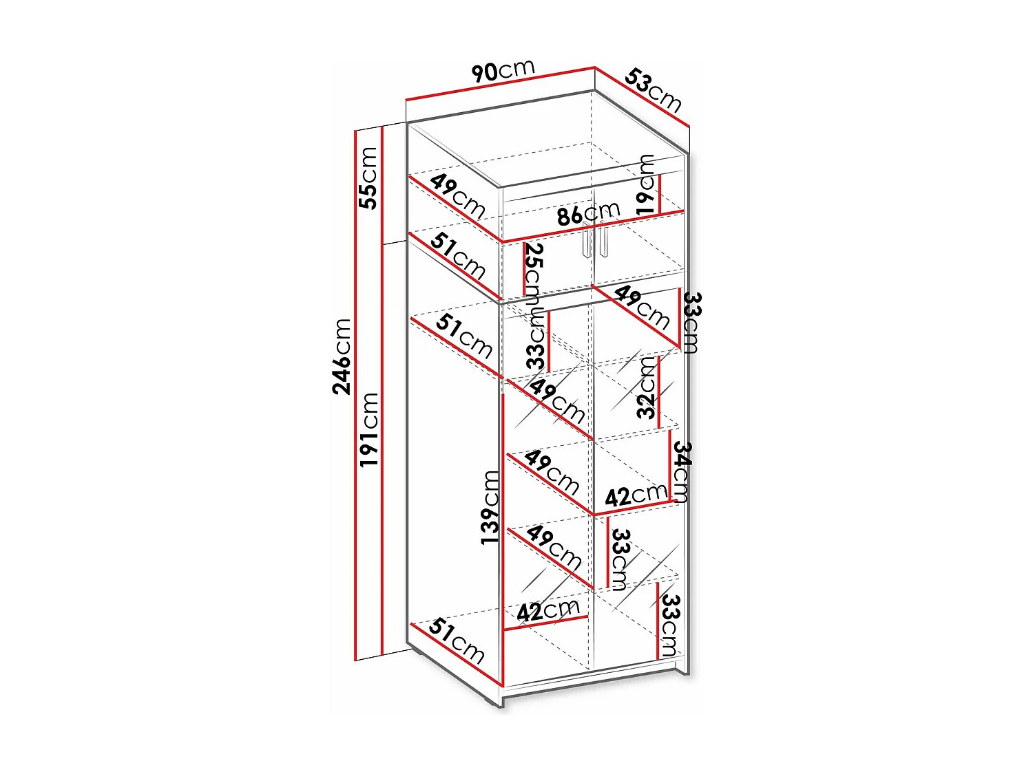 Roupeiro Novduni 119, 19x9x5cm