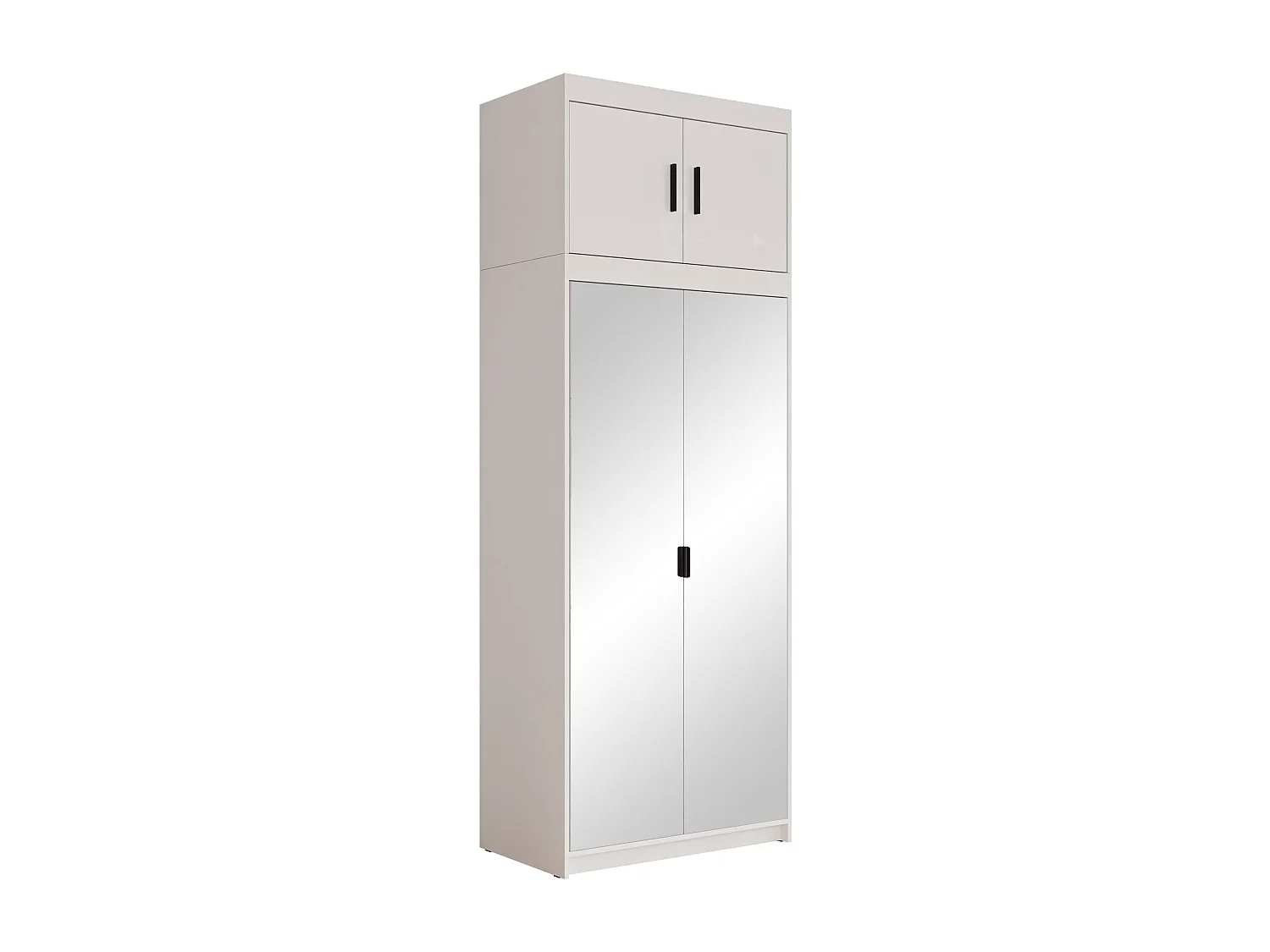 Armoire Novduni 119, Blanc, 246x90x53cm, Portes d'armoire: Avec des charnières