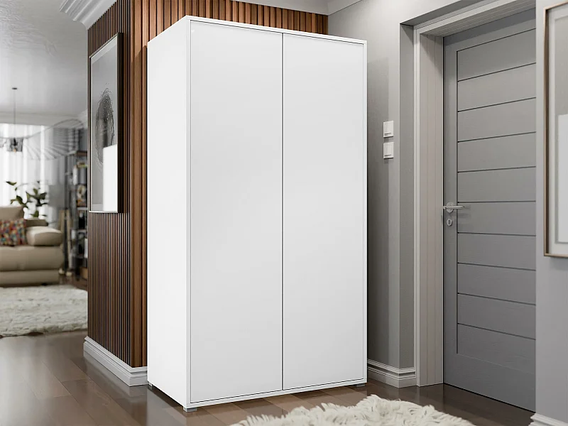 Armario Comfivo Fersoe 113, Blanco, 178x100x59cm, Puertas de armario: Con bisagras