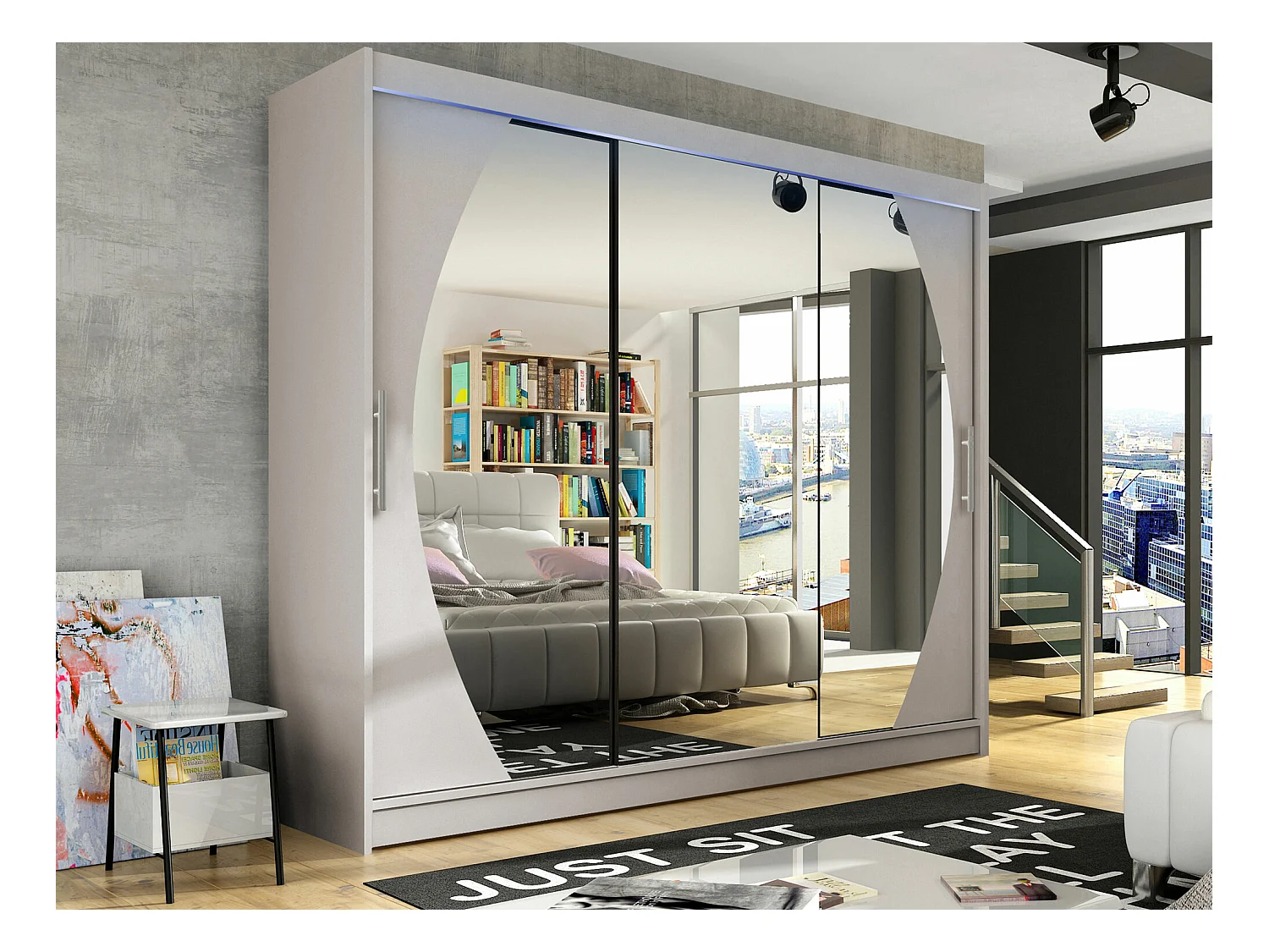 Guardaroba Closico 130, Cachemire, 215x250x58cm, Porte guardaroba: Scorrevoli
