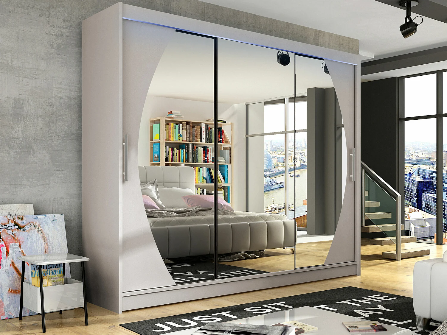 Armario Closico 130, Cachemira, 215x250x58cm, Puertas de armario: Correderas