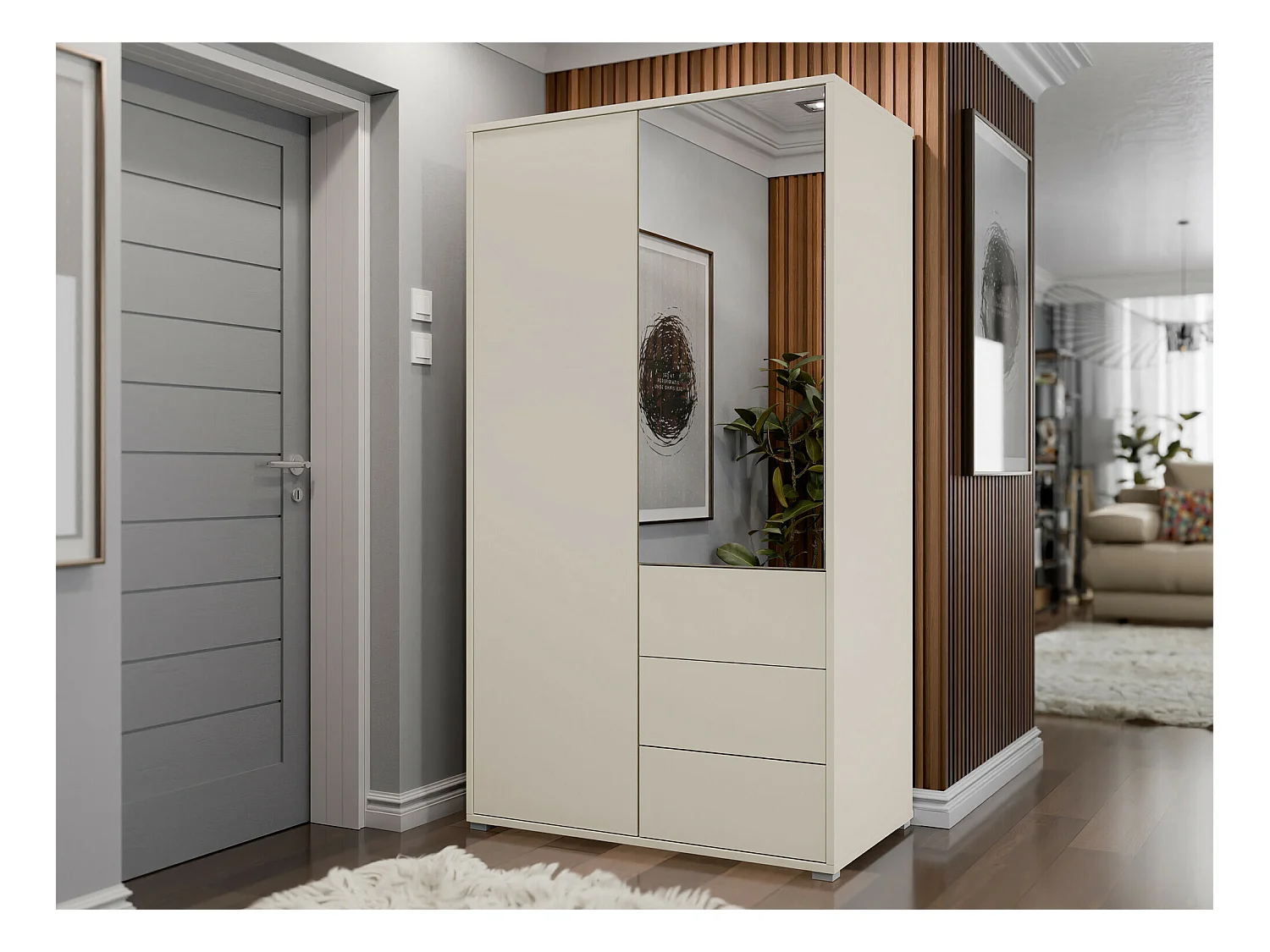 Armoire Comfivo Fersoe 112, Cachemire, 178x100x59cm