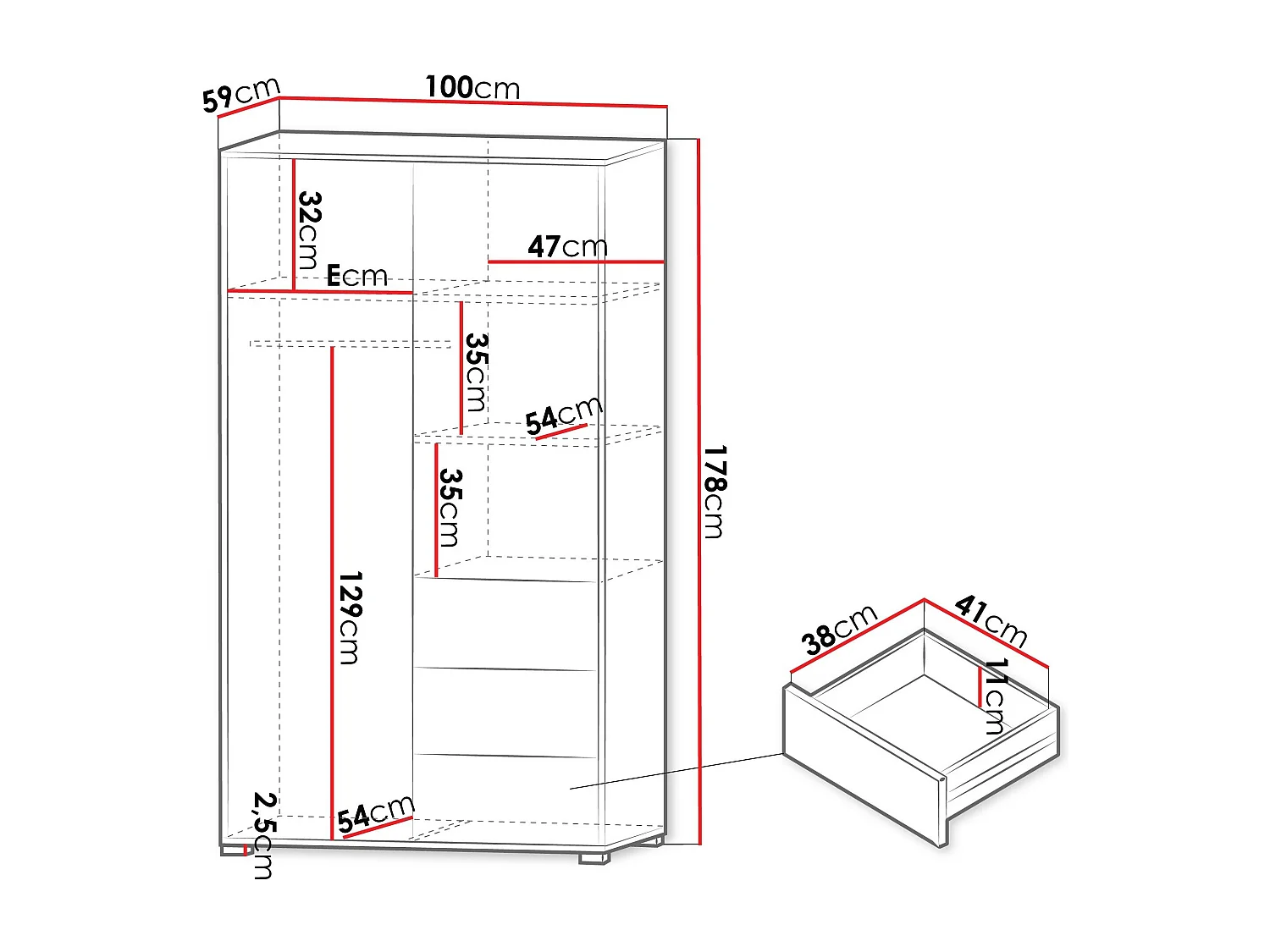 Roupeiro Comfivo Fersoe 112, 18x10x6cm