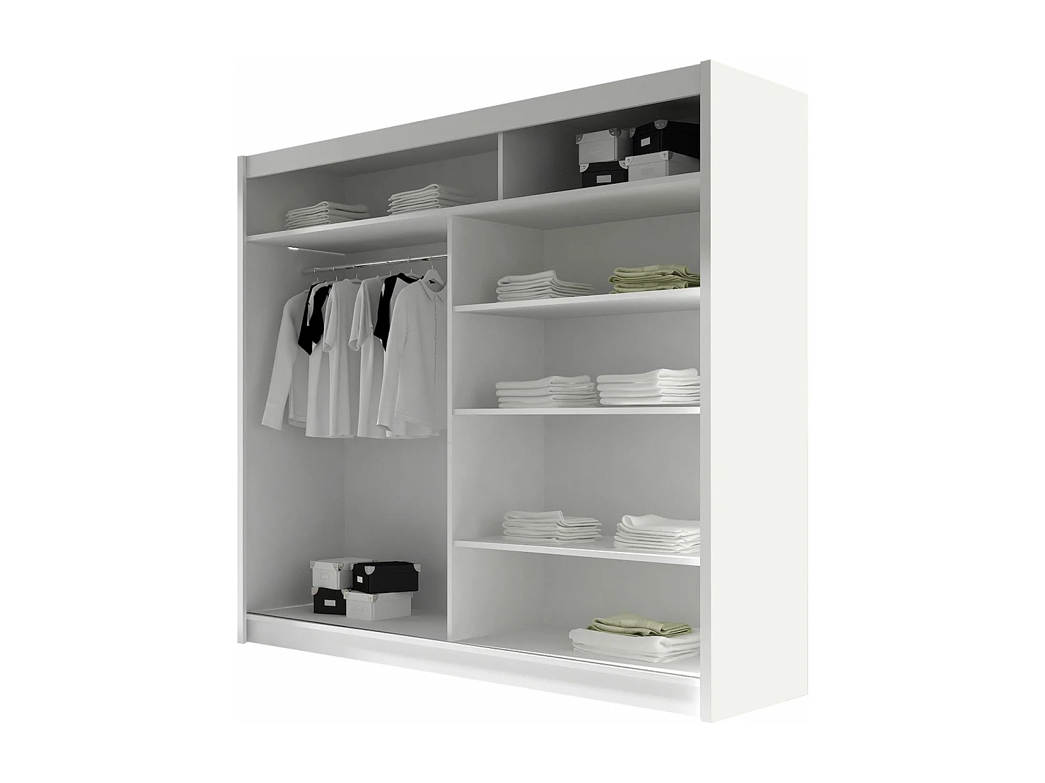 Armoire Closico 100, Cachemire, 215x180x58cm, Portes d'armoire: Coulissantes