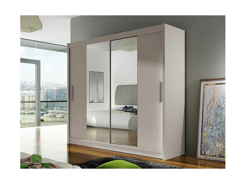 Armoire Closico 123, Cachemire, 215x180x58cm, Portes d'armoire: Coulissantes