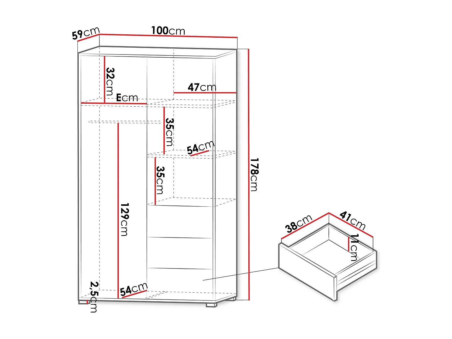 Roupeiro Comfivo Fersoe 112, 18x10x6cm