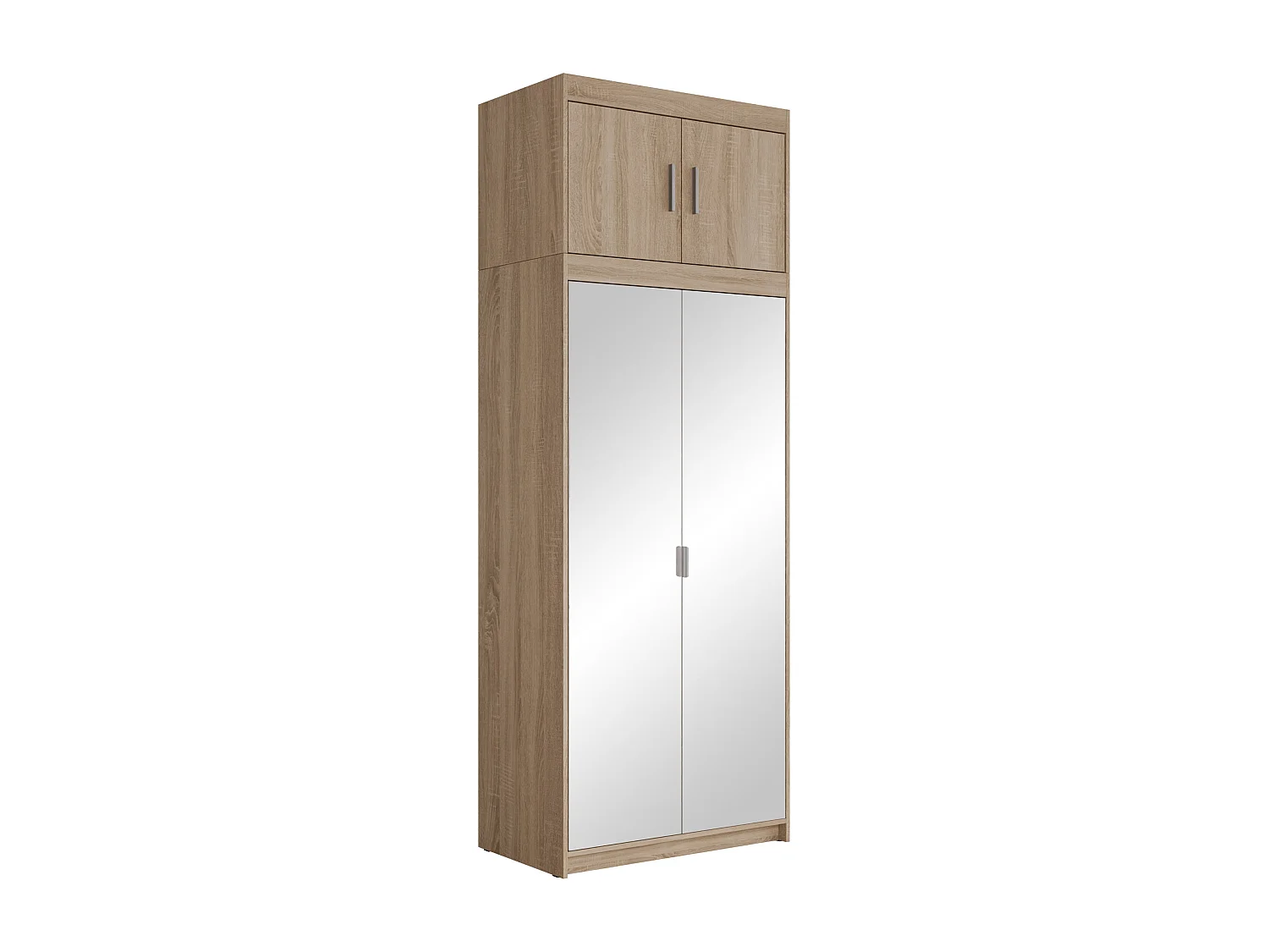 Armoire Novduni 119, Sonoma chêne, 246x90x53cm, Portes d'armoire: Avec des charnières