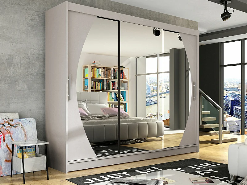 Armario Closico 130, Cachemira, 215x250x58cm, Puertas de armario: Correderas