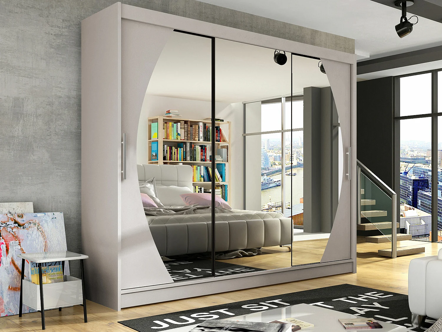 Armario Closico 130, Cachemira, 215x250x58cm, Puertas de armario: Correderas