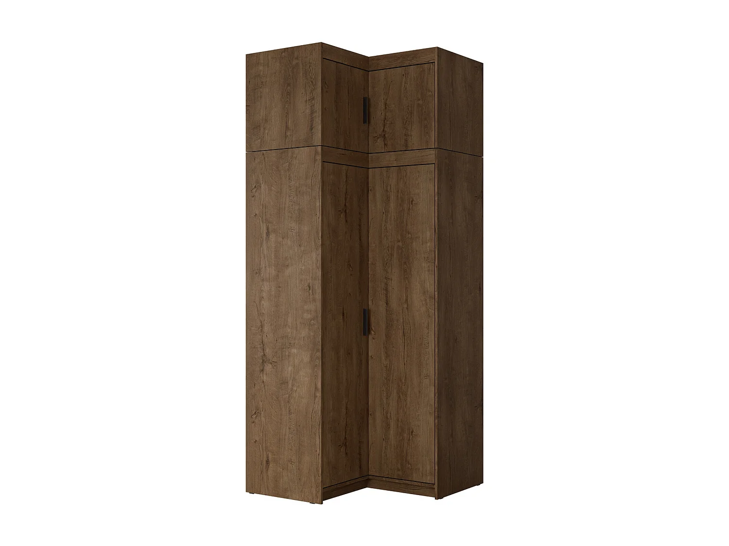 Armoire d'angle Novduni 121, Chêne de Lefkas, 191x98x98cm