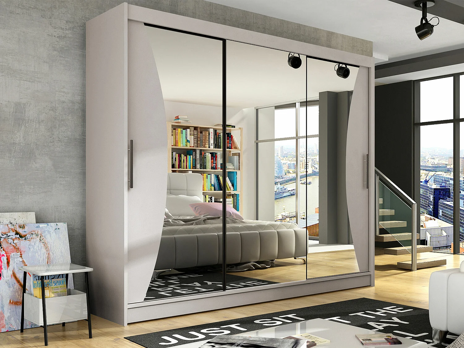 Armario Closico 120, Cachemira, 215x250x58cm, Puertas de armario: Correderas