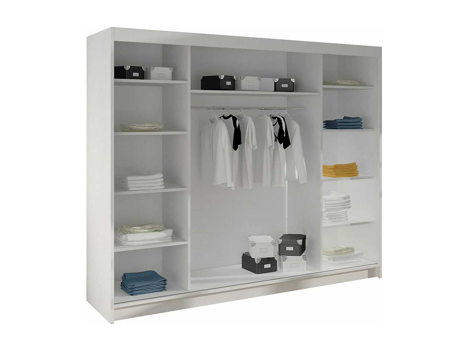 Armoire Closico 160, Cachemire, 215x200x58cm, Portes d'armoire: Coulissantes