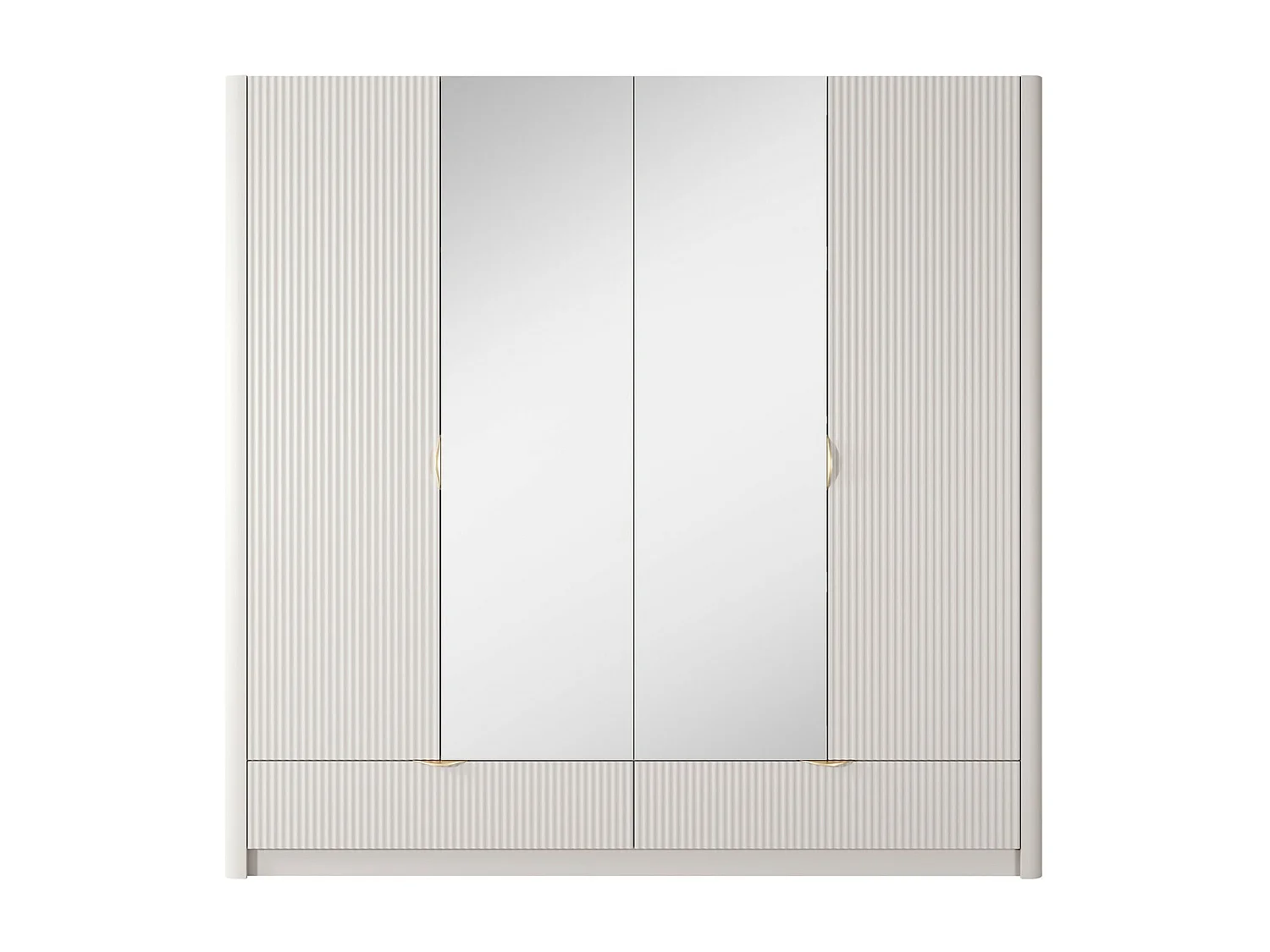 Armoire Versoe 111, Beige, 209x213x55cm, Portes d'armoire: Avec des charnières