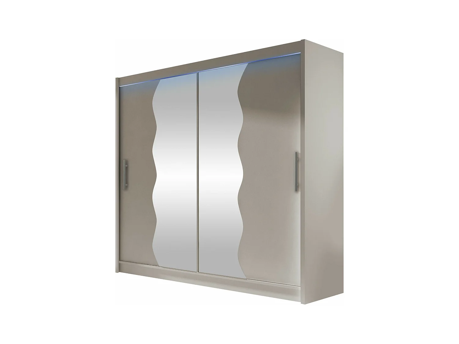 Armoire Closico 125, Cachemire, 215x180x57cm, Portes d'armoire: Coulissantes