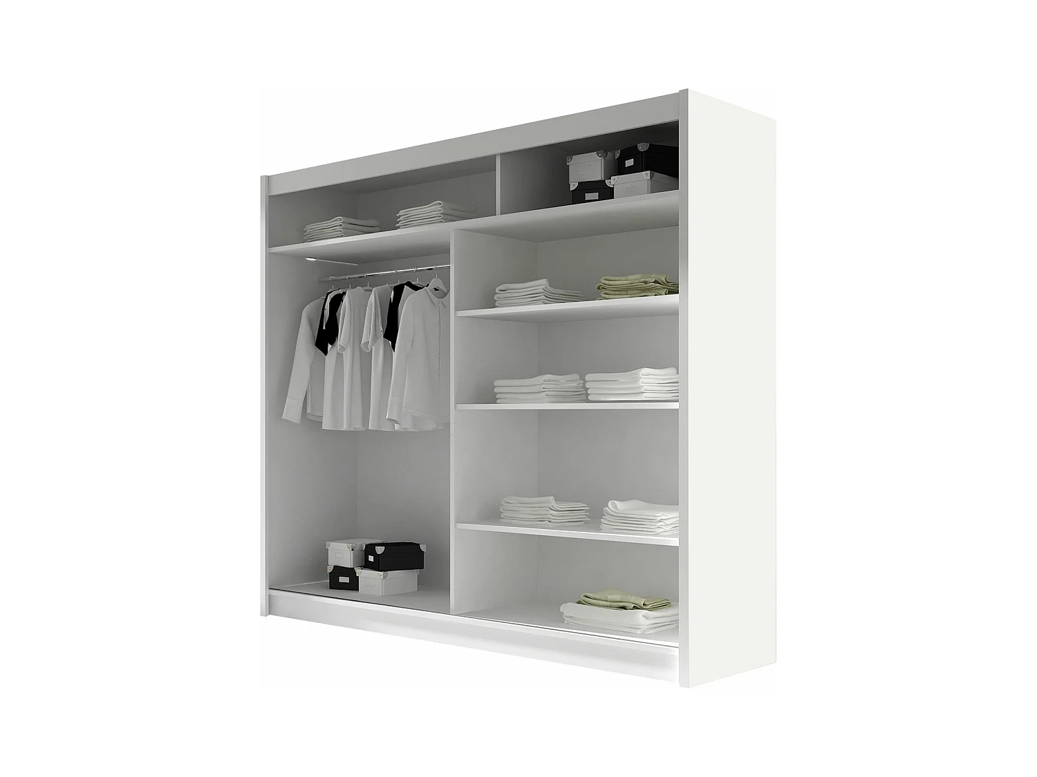 Armoire Closico 125, Cachemire, 215x180x57cm, Portes d'armoire: Coulissantes
