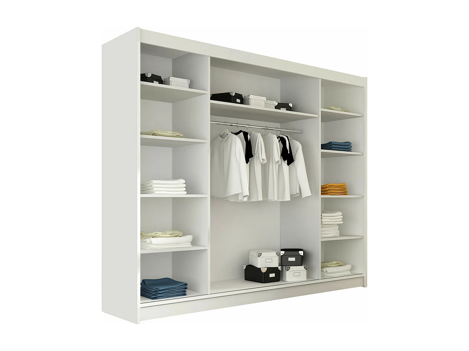 Armoire Closico 122, Cachemire, 215x250x58cm, Portes d'armoire: Coulissantes