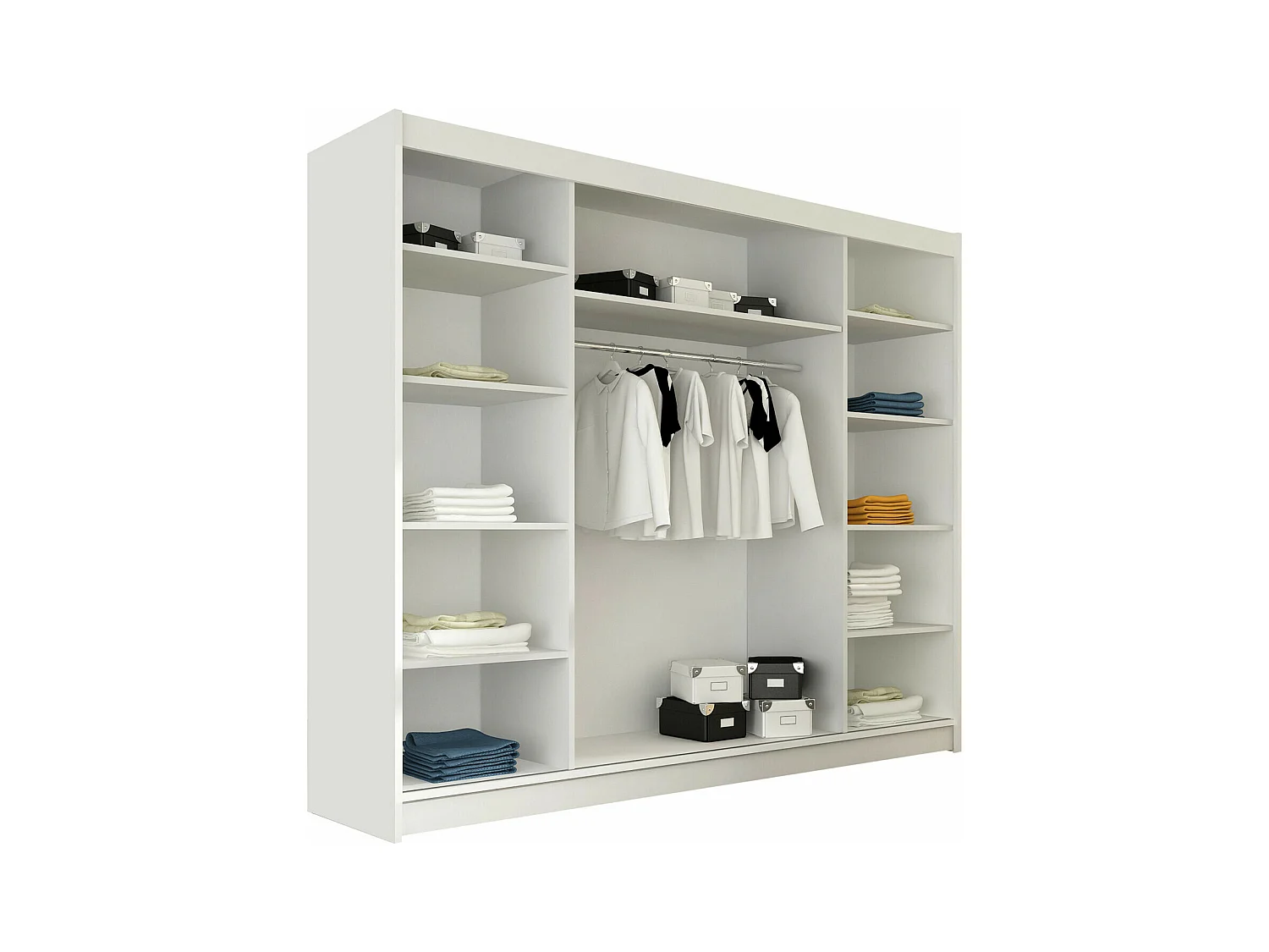 Armoire Closico 120, Cachemire, 215x250x58cm, Portes d'armoire: Coulissantes