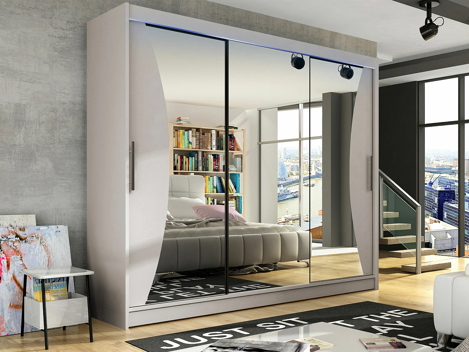 Armario Closico 120, Cachemira, 215x250x58cm, Puertas de armario: Correderas