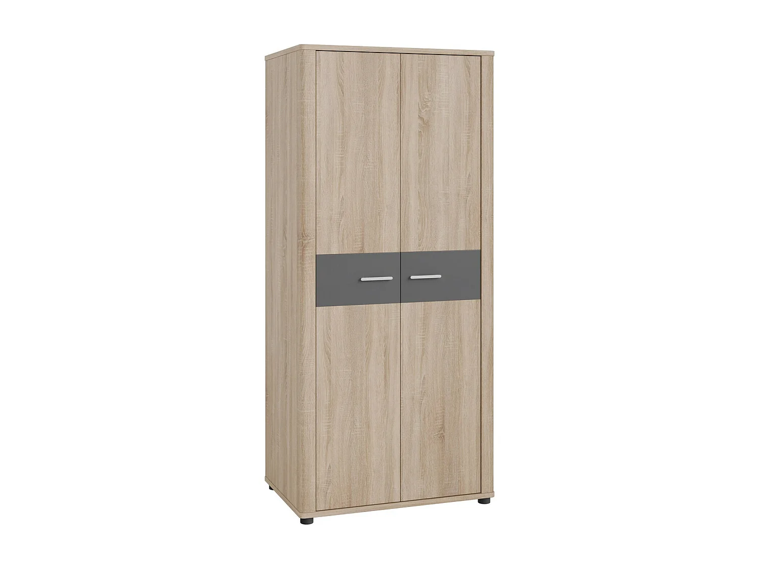Armoire Melsali 100, Graphite|Sonoma chêne, 202x90x60cm