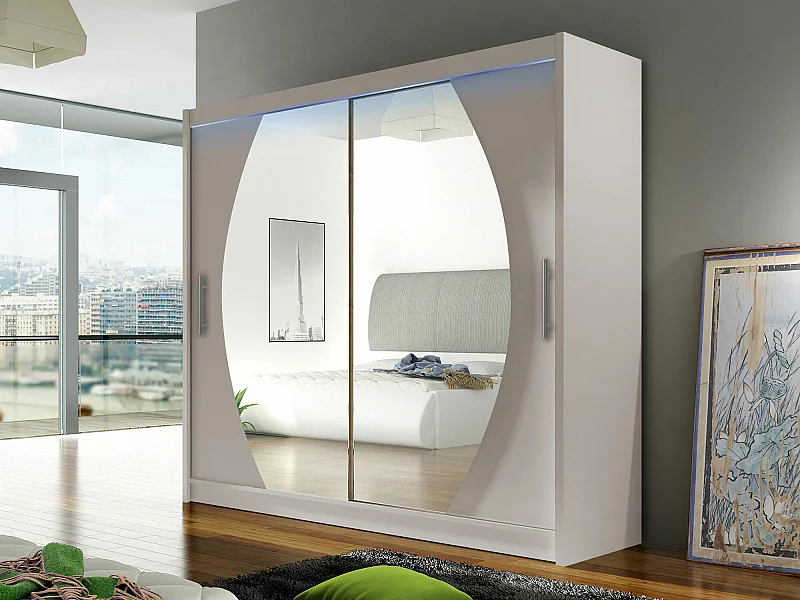 Armario Closico 102, Cachemira, 215x180x58cm, Puertas de armario: Correderas