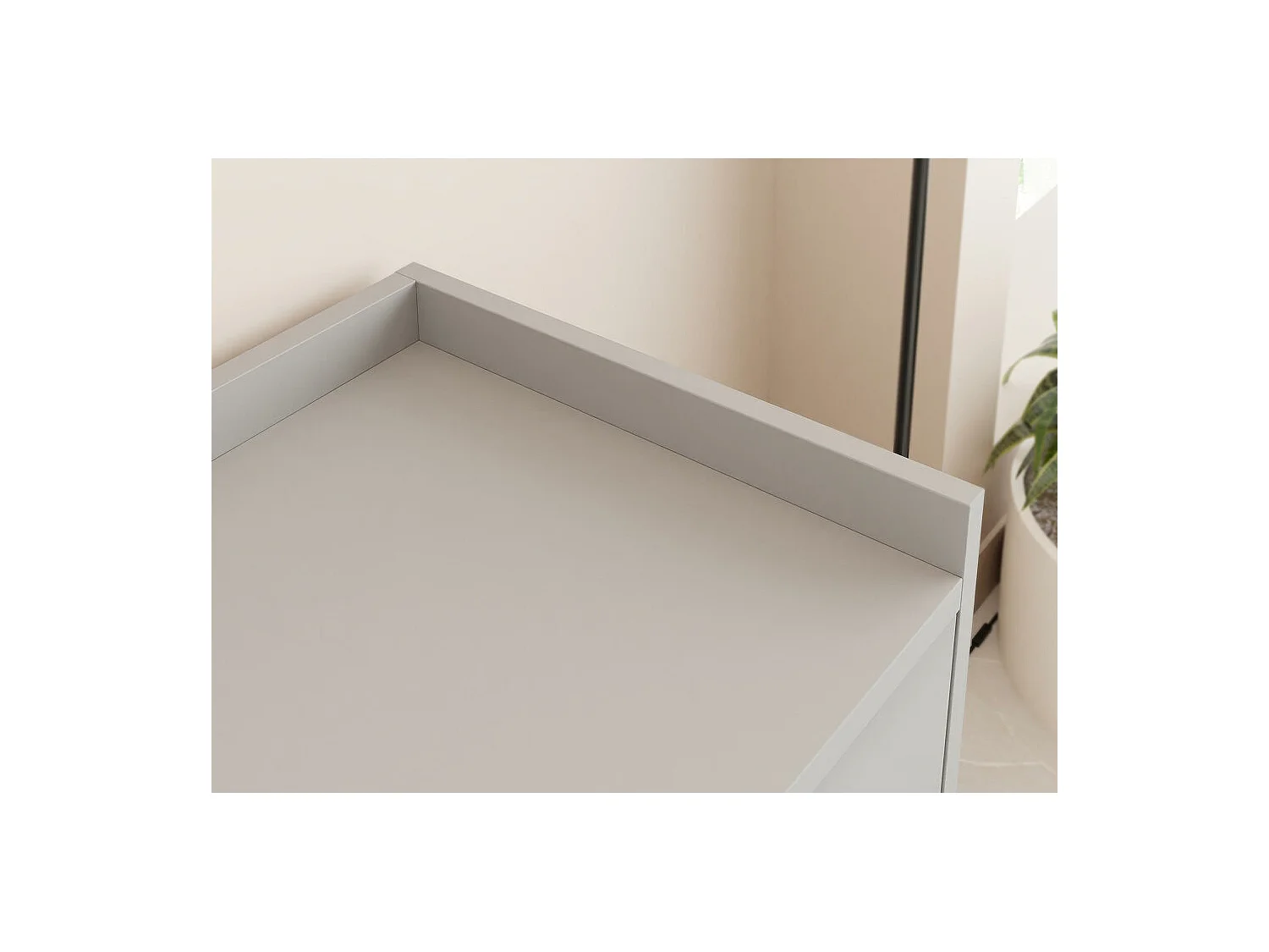 Console Comfivo Etmore 106, Gris, 86x100x40cm, Avec tiroirs